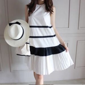 Brand New Pleated Sleeveless Dress